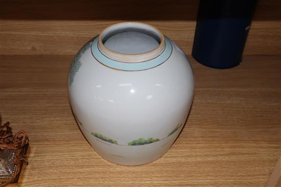 A Chinese famille rose jar 26cm high